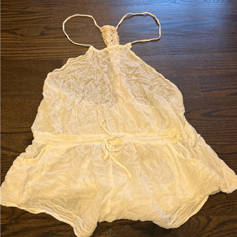 Chic Cream Women's Swim Coverup romper